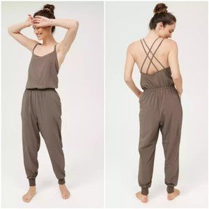 Offline by Aerie olive green strappy Comfy jumpsuit